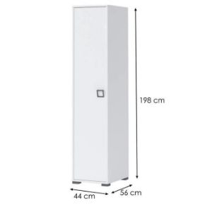 Obrazek Szafa 1D Kiki G1-BE/KI-15 white/white 