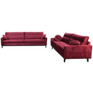 Komplet Bellano 3/2/1 Burgundy Kromos 20 drewno wenge