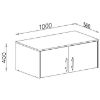Obrazek Nadstawka szafy Smart SRN3 100 cm dąb sonoma/biały