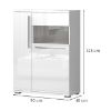 Obrazek Witryna Piano V90-2KSV/PN-70/KA/70 crystal white