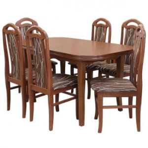 Obrazek Zestaw stół i krzesła Daniel 1+6 ST667 rustikal 140x80+40 KR574 BR243 monaco7