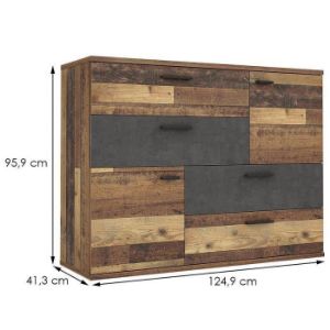 Obrazek Komoda Skive Old Wood Vintage/Beton
