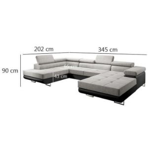 Obrazek Narożnik z funkcją spania Lotus U Orinoco 21+Madryt 1100 lewostronny