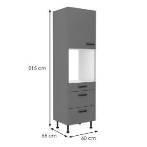 Obrazek Szafka kuchenna NESSA antracyt 60dps-215 1f 3s