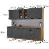 Obrazek Kuchnia Luna dustgrey/artisan 260 bez blatu