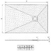Obrazek Brodzik prostokątny Opal 140/70/2,6 czarny