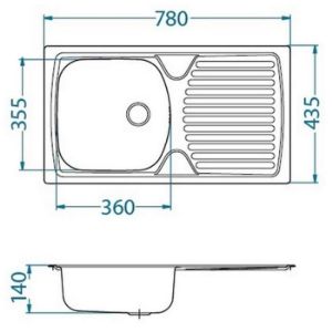 Obrazek Zlewozmywak stalowy jednokomorowy Basic 170 LEN 780x435 