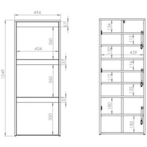 Obrazek Szafka na buty 125X50 HYGA05 sosna śnieżna