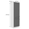 Obrazek Szafka kuchenna Stilo dustgrey/biały 60lo/210 2f