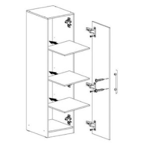 Obrazek Szafa Smart SR5 50 cm dąb sonoma/biały
