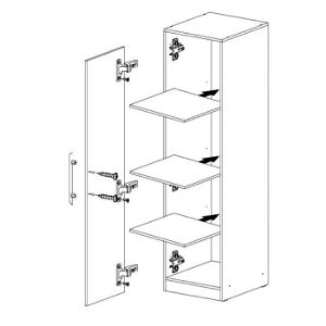 Obrazek Szafa Smart SR5 50 cm dąb sonoma/biały
