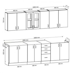 Obrazek Kuchnia Sycylia 260 sosna andersen/dąb lancelot