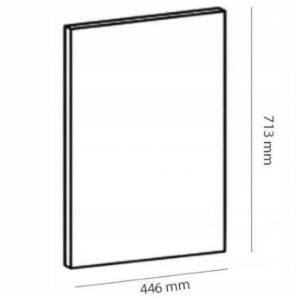 Obrazek Front do zmywarki Gardena D45FZW 713 x 446 white