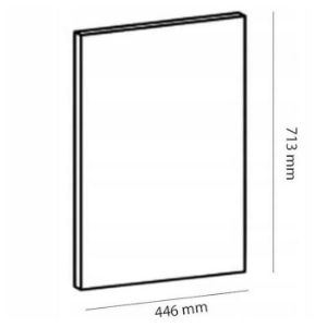 Obrazek Front do zmywarki Gardena D45FZW 713 x 446 white