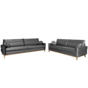 Obrazek Komplet Bellano 3/2/1 Grey Kronos 22 drewno naturalne