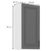 Obrazek Szafka kuchenna Stilo dustgrey/biały 45g/90 1f