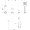 Obrazek Bateria wannowa 4-otworowa Parma grafit