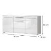 Obrazek Komoda Piano K180-3K1F/PN-70/KA/70 crystal white
