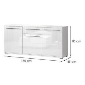 Obrazek Komoda Piano K180-3K1F/PN-70/KA/70 crystal white