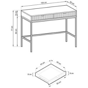 Obrazek Toaletka Nova T104 Czarny