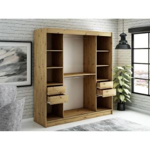 Obrazek Szafa Halifax T 200 Dąb Artisan/Czarny