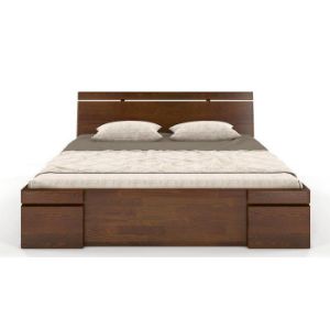 Obrazek Łóżko sosnowe Skandica Sparta maxi+sz 160X200 orzech 