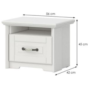 Obrazek Szafka nocna Evergreen ns1/eg ivory mat