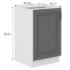 Obrazek Szafka kuchenna Stilo dustgrey/biały 50zl 1f bb