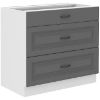 Obrazek Szafka kuchenna Stilo dustgrey/biały 80d 3s bb