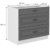 Obrazek Szafka kuchenna Stilo dustgrey/biały 80d 3s bb