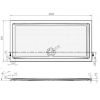 Obrazek Brodzik prostokątny Tek 160x80x4