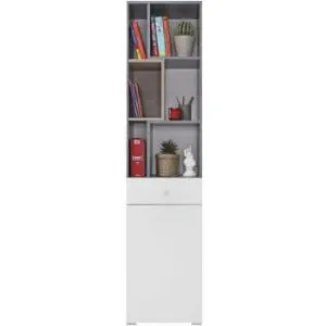 Regał Sigma 45 SI8 beton/biały/dąb