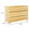 Obrazek Komoda Drewniana Sosnowa 5s Skandica Sparta Naturalny