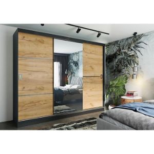 Obrazek Szafa Retro 200 2L grafit/ front craft
