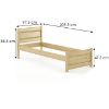 Obrazek Łóżko Buk LK120–90x200 naturalny 