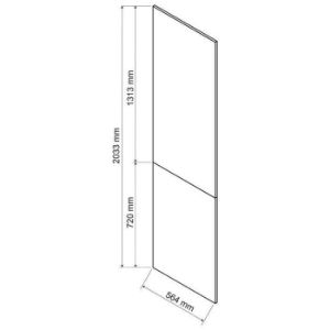 Obrazek Panel boczny Max 720/1313 szary 