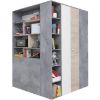 Obrazek Szafa Sigma 80 SI3 beton/biały/dąb