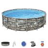 Obrazek Basen stelażowy cegła 4.88x1.22m z akcesoriami 56966