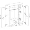 Obrazek Szafa Smart SRl2 150 cm dąb sonoma/biały
