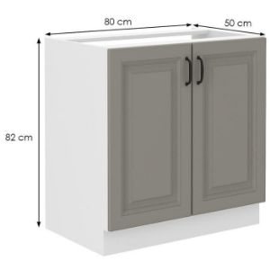 Obrazek Szafka kuchenna Stilo claygrey/biały 80zl 2f bb