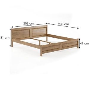 Obrazek  Łóżko Sosna LK104–200x200 dąb 