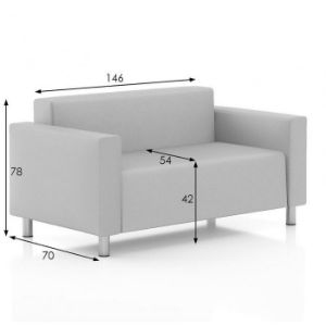 Obrazek Sofa Hugo-2 Cayenne 1132