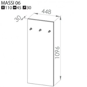 Obrazek Wieszak tapicerowany 110x45 Massi 06 szary