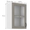 Obrazek Szafka kuchenna Stilo claygrey/biały 40gs/72 1f