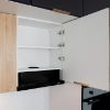 Obrazek Szafka kuchenna Denis w80grf/2 czarny mat/biały 