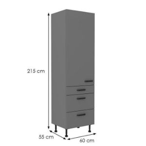 Obrazek Szafka kuchenna NESSA antracyt 60dks-215 1f 3s