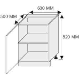 Obrazek Szafka kuchenna Essen grey D1D/60 
