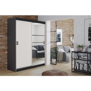 Obrazek Szafa Retro 138 6L grafit / front biały