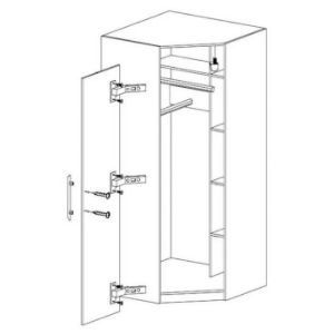 Obrazek Szafa Smart Sr4 1dn Grafit