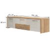Obrazek Szafka RTV Gala TV184-2K2F/GL pacific walnut/beige